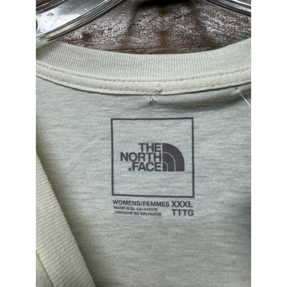 The North Face Evolution Half Dome T‎ Shirts Women 3XL Cream Cotton Short Sleeve - Picture 3 of 5